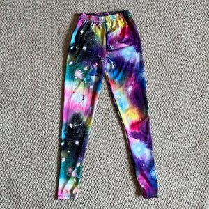 Galaxy print leggings